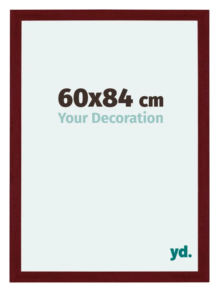 Bilderrahmen 60x84 cm - Weinrot Gewischt - MDF - Mura