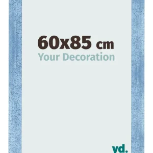 Bilderrahmen 60x85 cm - Hellblau Gewischt - MDF - Pisa