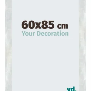 Bilderrahmen 60x85 cm - Silberglanz Vintage - MDF - Mura