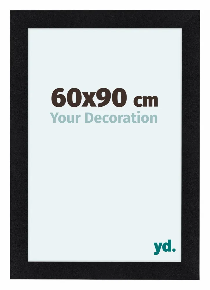 Bilderrahmen 60x90 cm - Schwarz Matt - MDF - Como