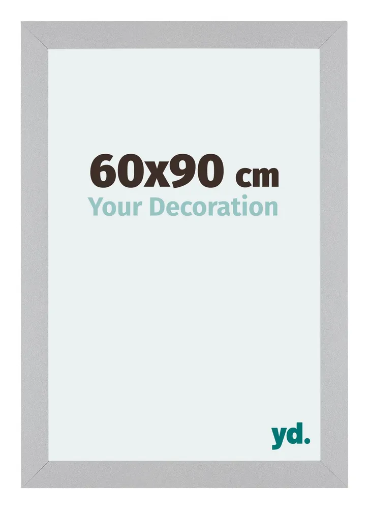 Bilderrahmen 60x90 cm - Silber Matt - MDF - Mura