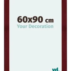 Bilderrahmen 60x90 cm - Weinrot Gewischt - MDF - Mura