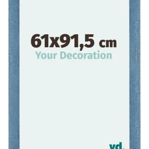 Bilderrahmen 61x91,5 cm - Hellblau Gewischt - MDF - Mura