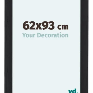Bilderrahmen 62x93 cm - Schwarz Gemasert - MDF - Como