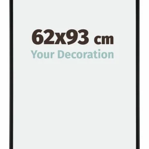 Bilderrahmen 62x93 cm - Schwarz Matt - Aluminium - Kent