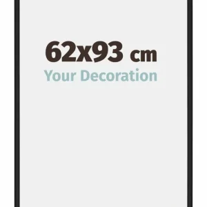 Bilderrahmen 62x93 cm - Schwarz Matt - Aluminium - New York - Aluminium - New York