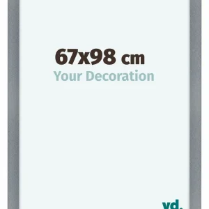 Bilderrahmen 67x98 cm - Aluminium - Gebürstet - MDF - Como