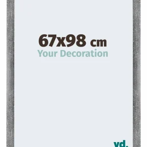 Bilderrahmen 67x98 cm - Grau Gewischt - MDF - Mura