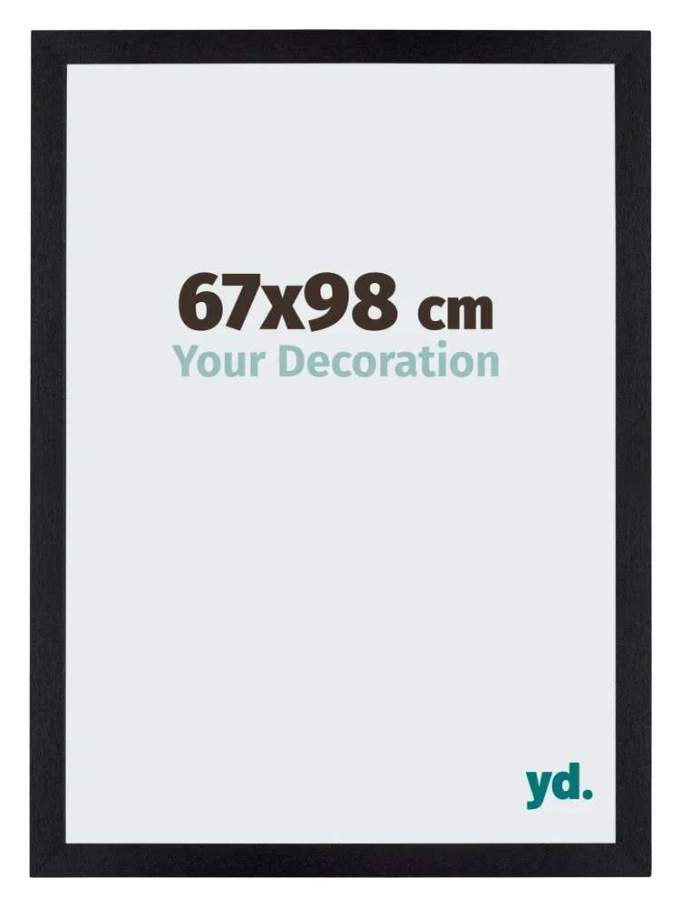 Bilderrahmen 67x98 cm - Schwarz Matt - MDF - Mura