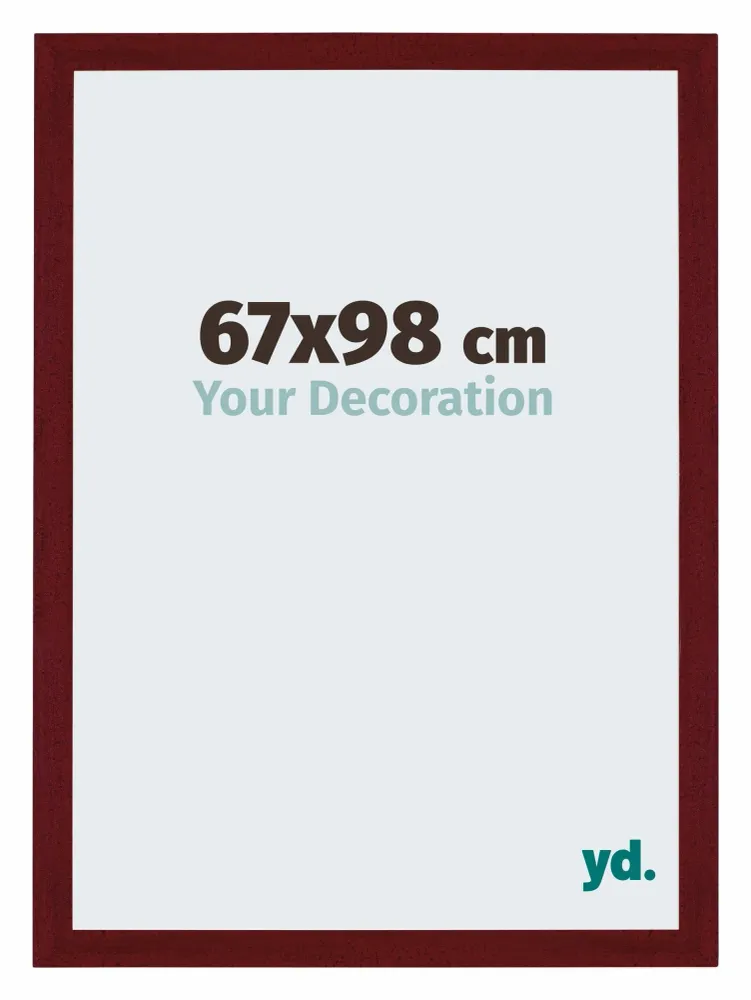 Bilderrahmen 67x98 cm - Weinrot Gewischt - MDF - Mura