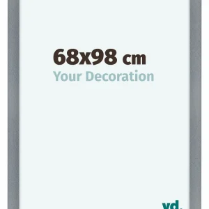 Bilderrahmen 68x98 cm - Aluminium - Gebürstet - MDF - Como