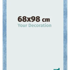 Bilderrahmen 68x98 cm - Hellblau Gewischt - MDF - Pisa