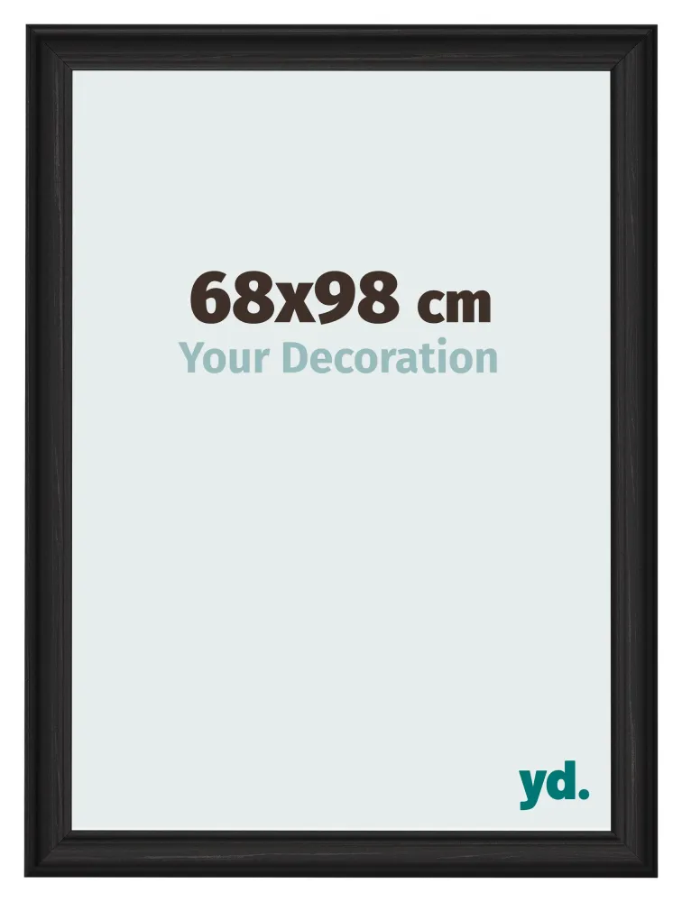 Bilderrahmen 68x98 cm - Schwarz Gemasert - MDF - Lazio
