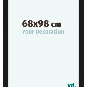 Bilderrahmen 68x98 cm - Schwarz Matt - MDF - Como