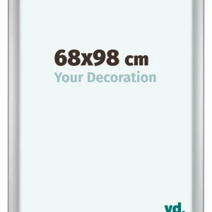 Bilderrahmen 68x98 cm - Silber Matt - MDF - Como