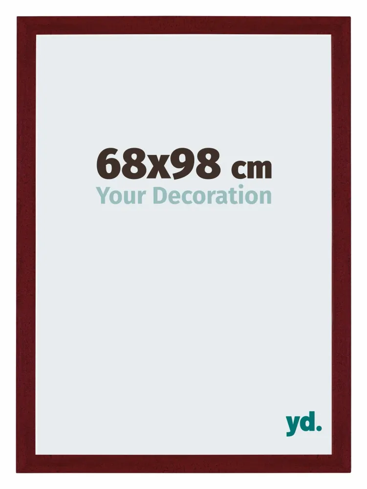 Bilderrahmen 68x98 cm - Weinrot Gewischt - MDF - Mura