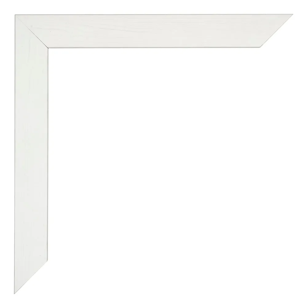 Bilderrahmen 68x98 cm - Weiss Gemasert - MDF - Mura