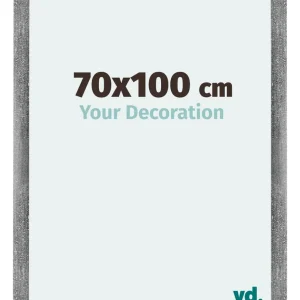 Bilderrahmen 70x100 cm - Grau Gewischt - MDF - Mura