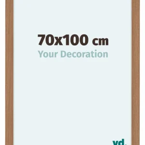 Bilderrahmen 70x100 cm - Nussbaum Hell - MDF - Como