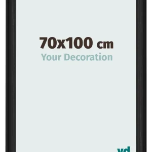 Bilderrahmen 70x100 cm - Schwarz Gemasert - MDF - Lazio