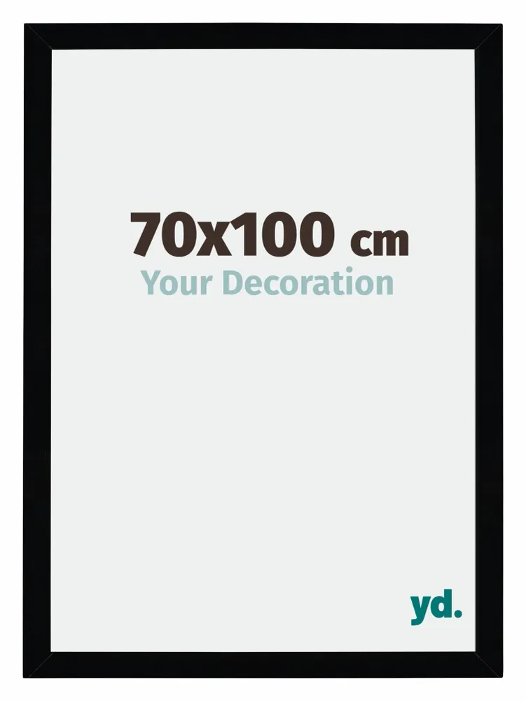 Bilderrahmen 70x100 cm - Schwarz Hochglanz - MDF - Mura