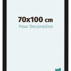 Bilderrahmen 70x100 cm - Schwarz Matt - MDF - Como