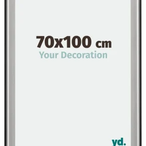 Bilderrahmen 70x100 cm - Schwarz Silber Poliert - Holz - Birmingham
