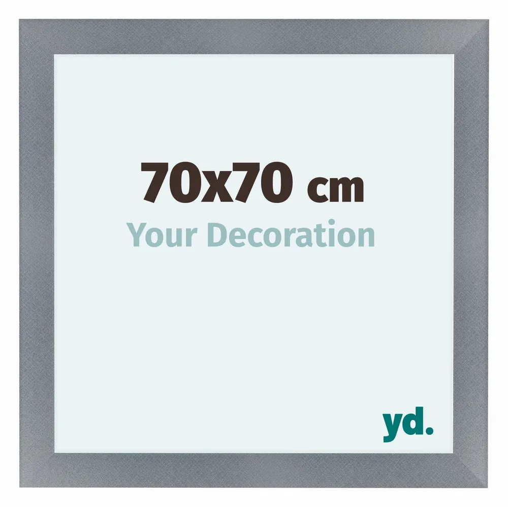 Bilderrahmen 70x70 cm - Aluminium - Gebürstet - MDF - Como