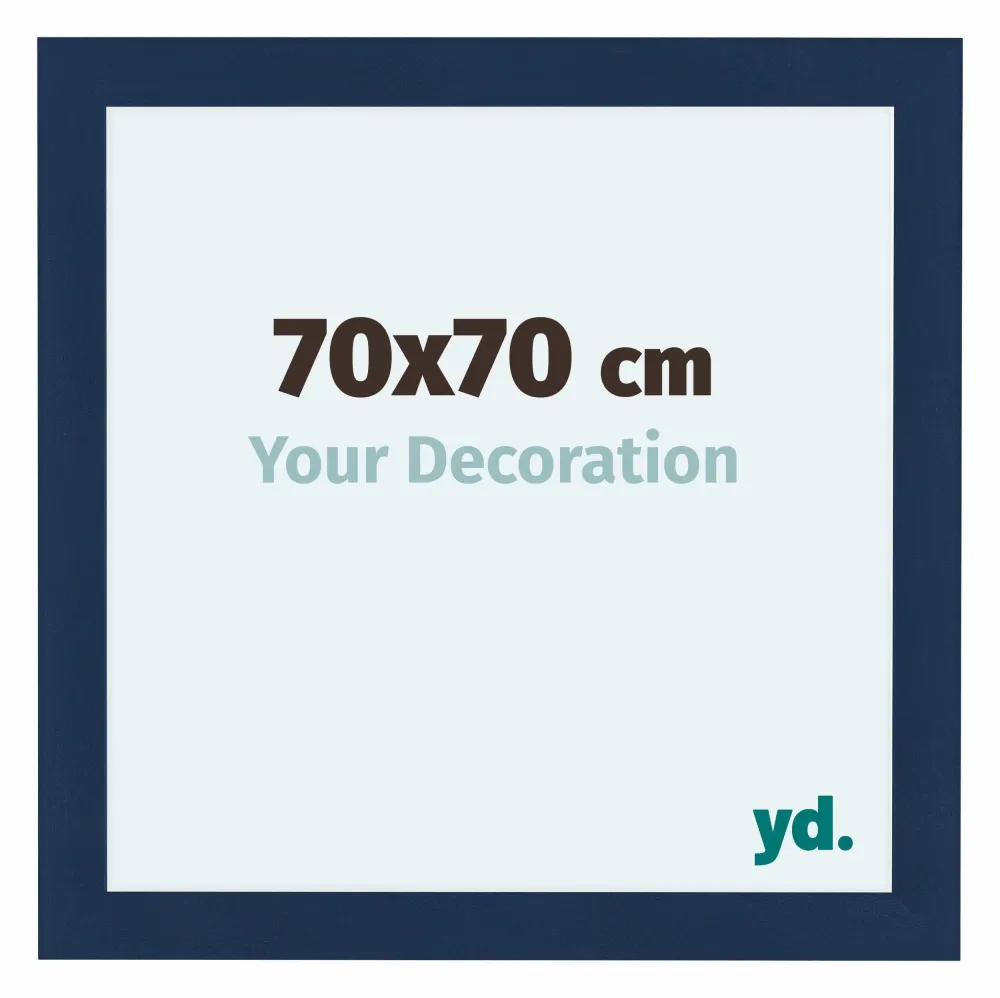 Bilderrahmen 70x70 cm - Dunkelblau Gewischt - MDF - Como