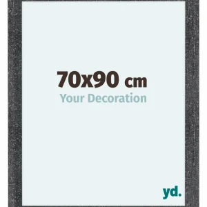 Bilderrahmen 70x90 cm - Grau Gewischt - MDF - Como
