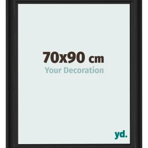 Bilderrahmen 70x90 cm - Schwarz Gemasert - MDF - Lazio