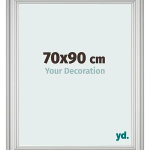 Bilderrahmen 70x90 cm - Silber Matt - MDF - Lazio