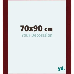 Bilderrahmen 70x90 cm - Weinrot Gewischt - MDF - Como