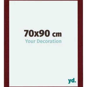 Bilderrahmen 70x90 cm - Weinrot Gewischt - MDF - Mura