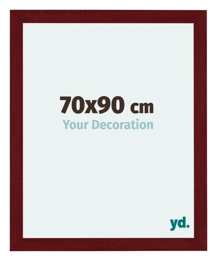 Bilderrahmen 70x90 cm - Weinrot Gewischt - MDF - Mura