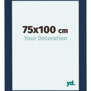 Bilderrahmen 75x100 cm - Dunkelblau Gewischt - MDF - Como
