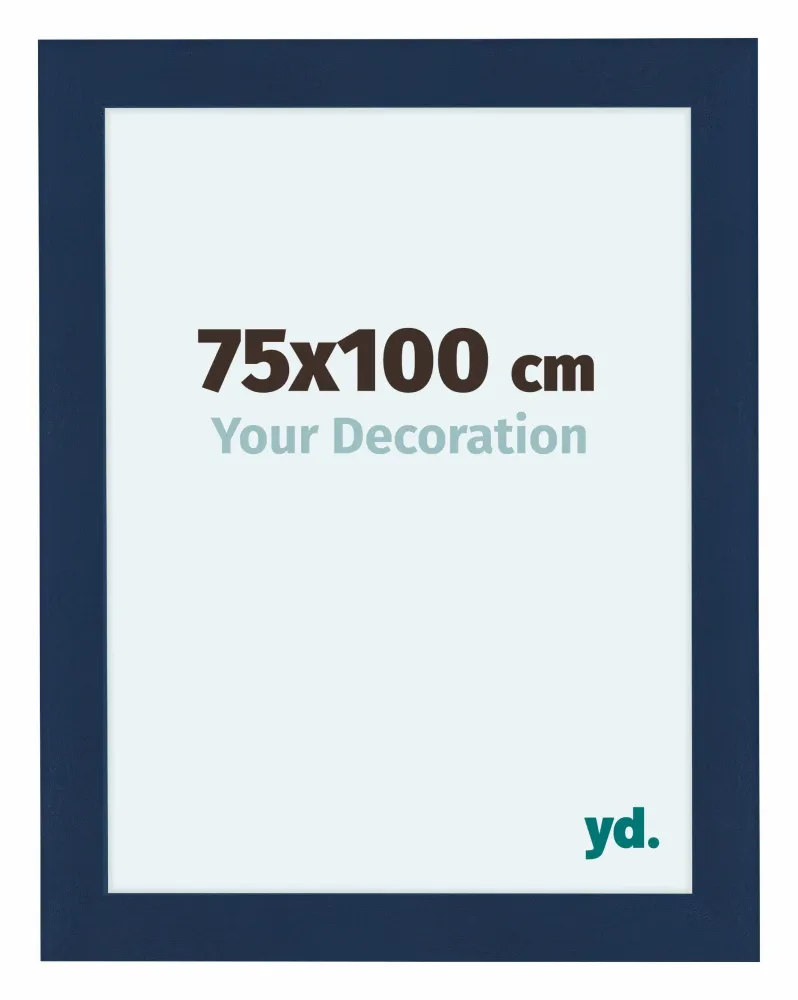 Bilderrahmen 75x100 cm - Dunkelblau Gewischt - MDF - Como