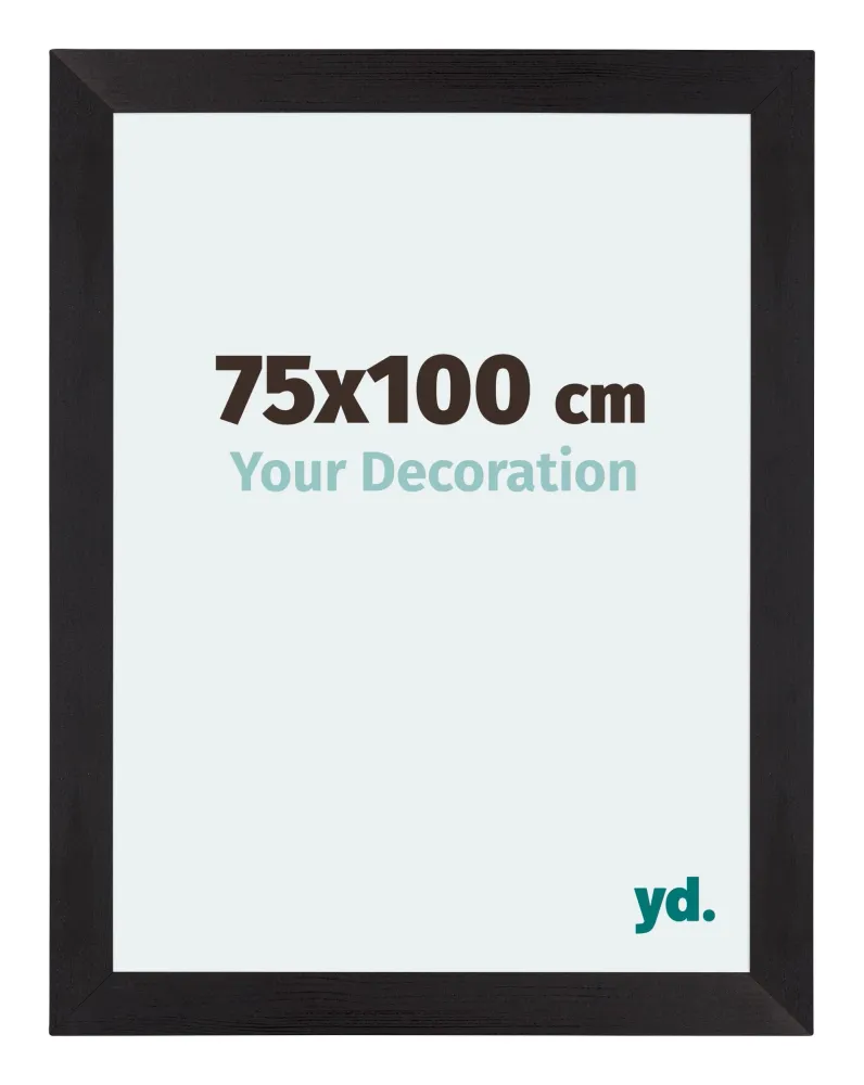 Bilderrahmen 75x100 cm - Schwarz Gemasert - MDF - Mura