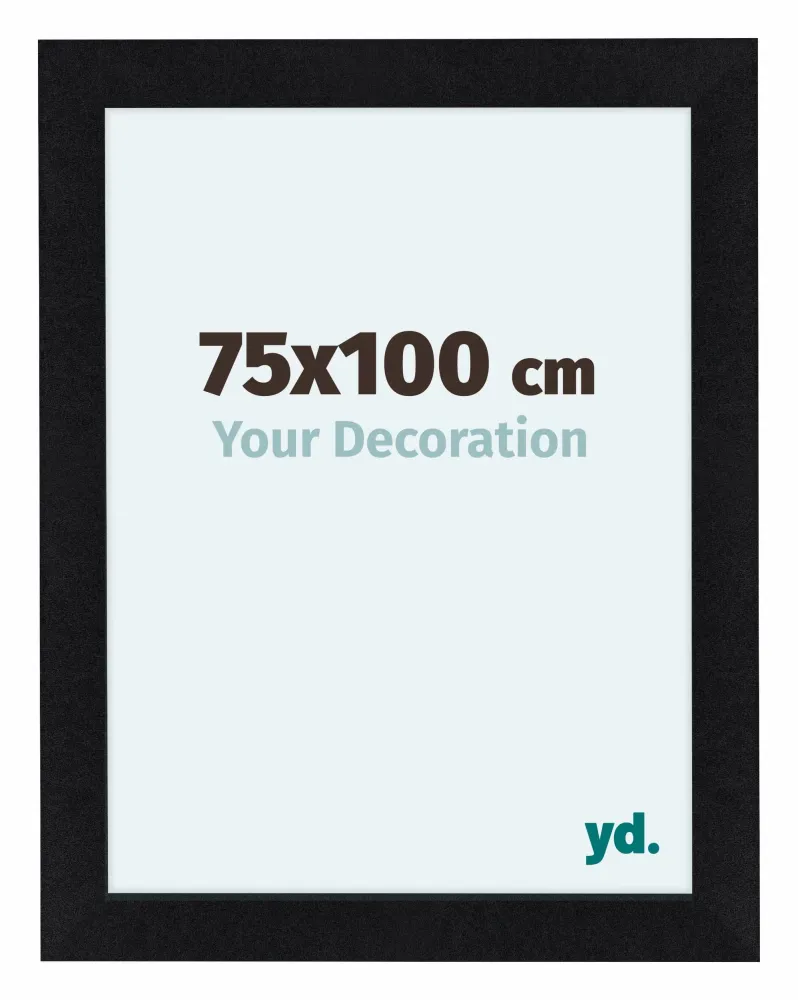 Bilderrahmen 75x100 cm - Schwarz Matt - MDF - Como