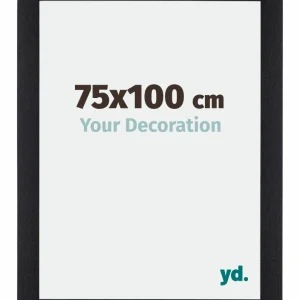 Bilderrahmen 75x100 cm - Schwarz Matt - MDF - Mura
