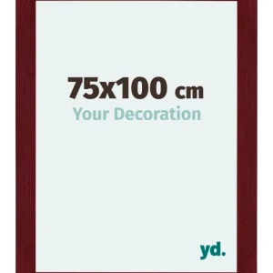Bilderrahmen 75x100 cm - Weinrot Gewischt - MDF - Mura