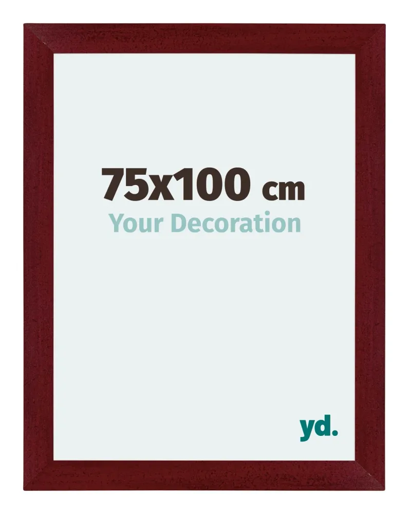 Bilderrahmen 75x100 cm - Weinrot Gewischt - MDF - Mura