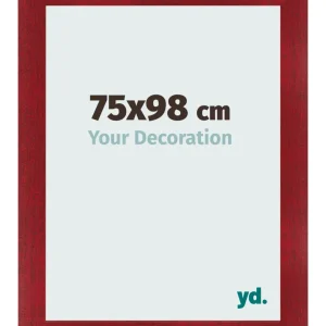 Bilderrahmen 75x98 cm - Weinrot Gewischt - MDF - Pisa