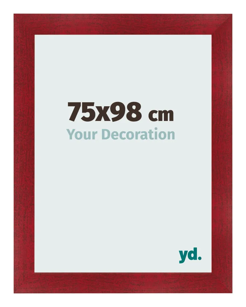 Bilderrahmen 75x98 cm - Weinrot Gewischt - MDF - Pisa