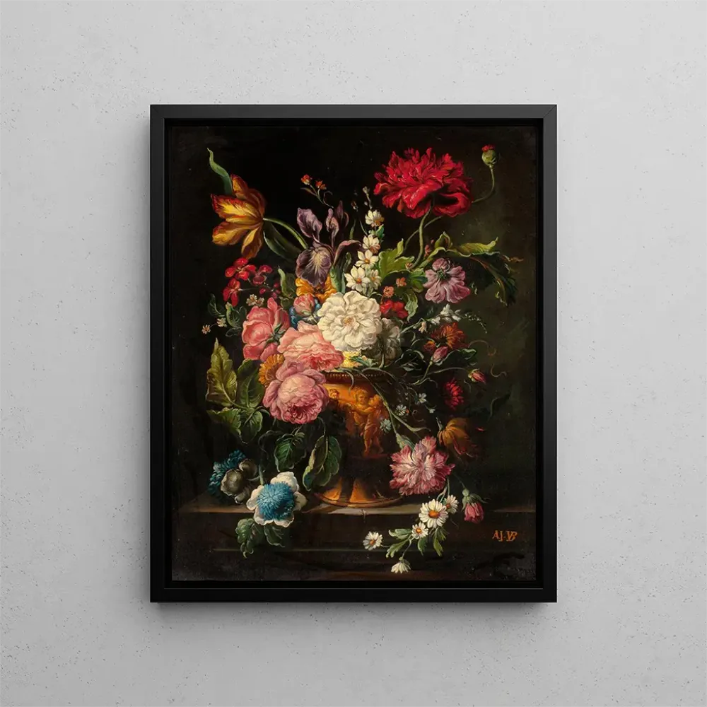 Blumenstillleben Gemälde - Adrien Joseph Verhoeven Ball | Kunstdruck