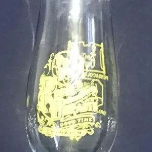 BLUMENVASE - Hartglas, Amerikanische Aufschrift Rosie Ogrady Musikerin Gitarristin Emporium Motiv Dekor