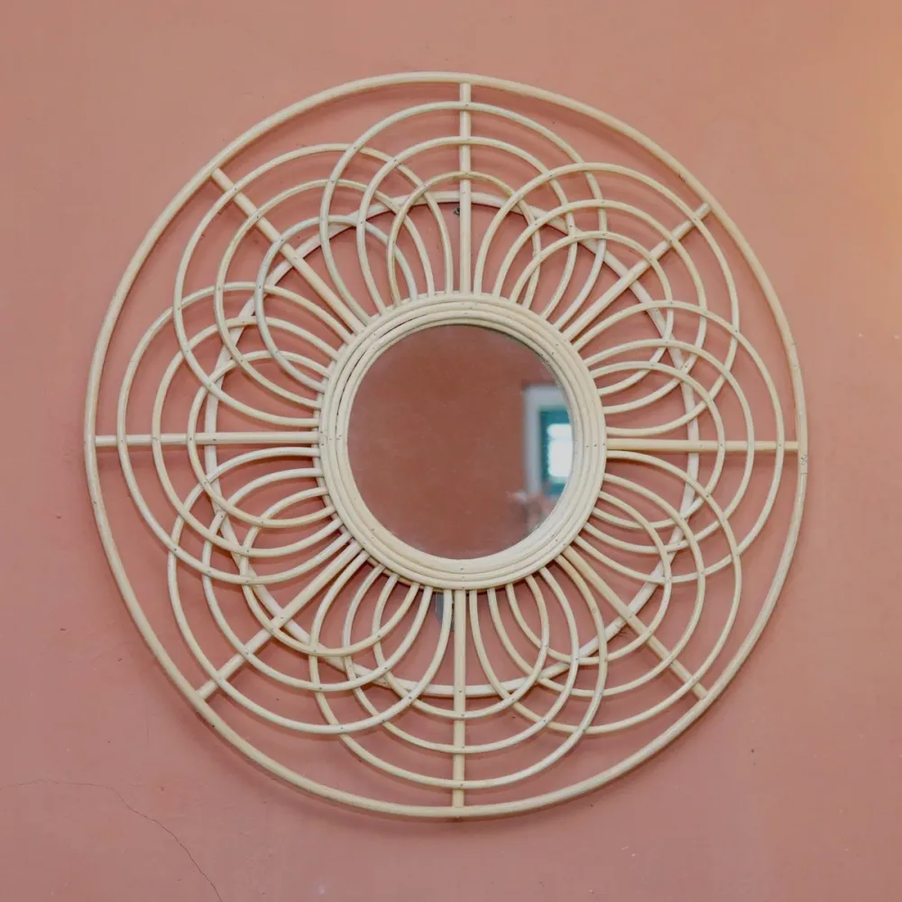 Boho Rattanspiegel PUTUK Ø58cm