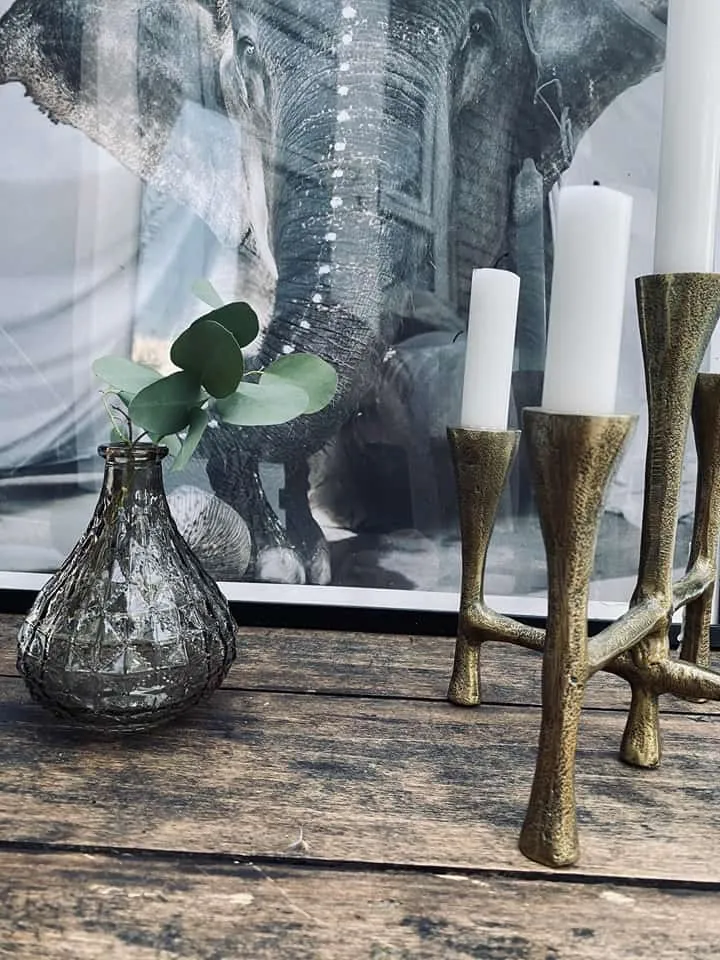 Braune Vase - Rubin
