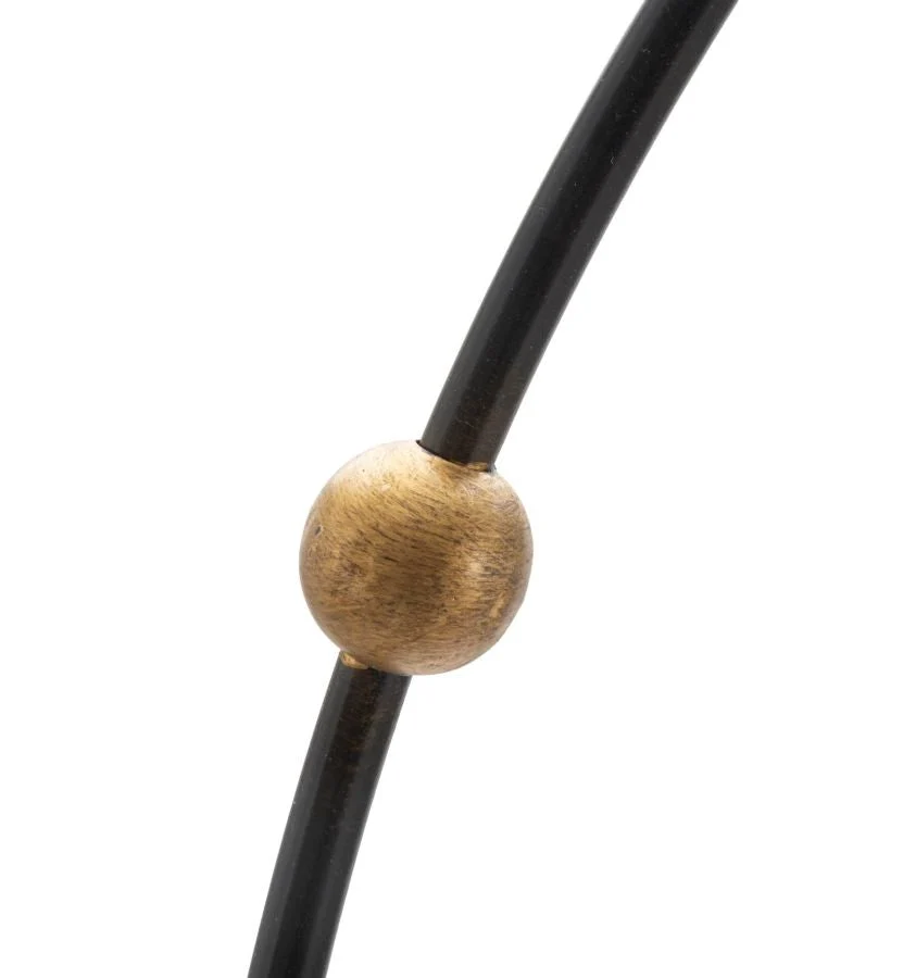 Bronzene und schwarze Wanduhr aus Metall