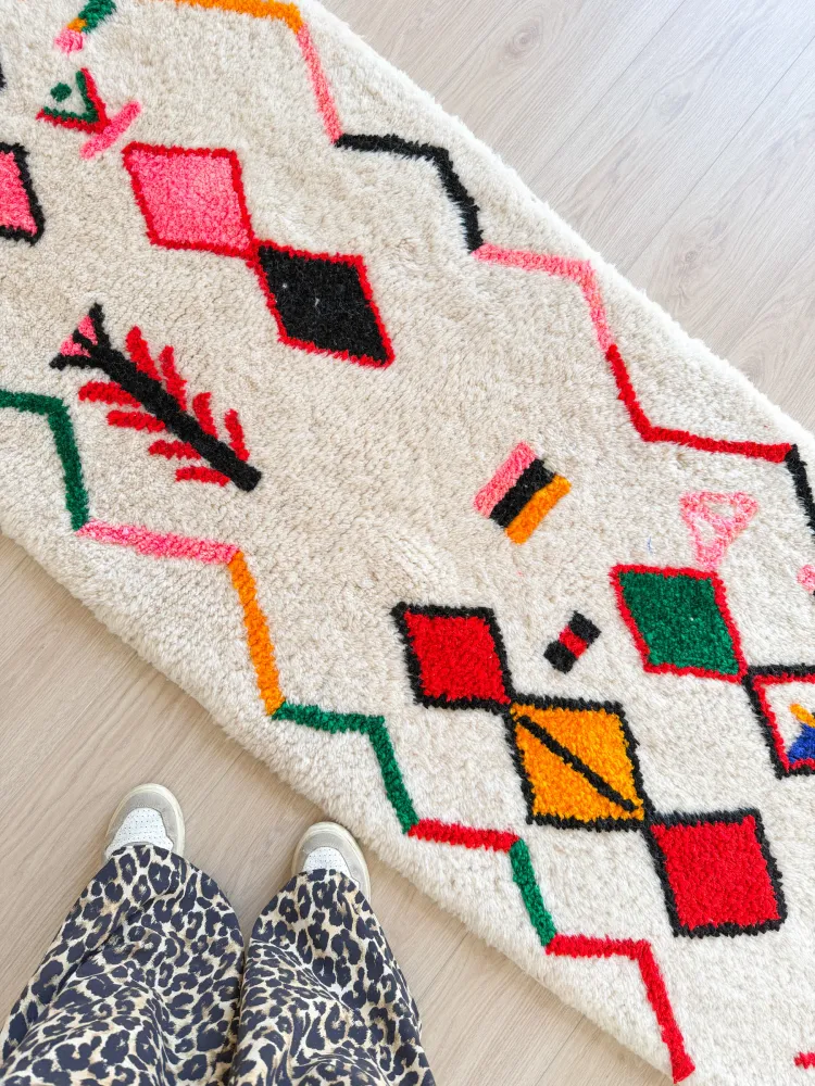 Bunter Berber-Flurläufer 84 x 251 cm - Nr. 2374